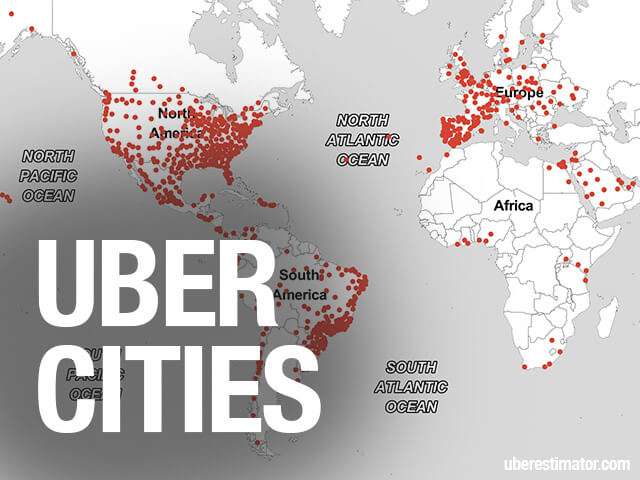 Uber Cities Map 